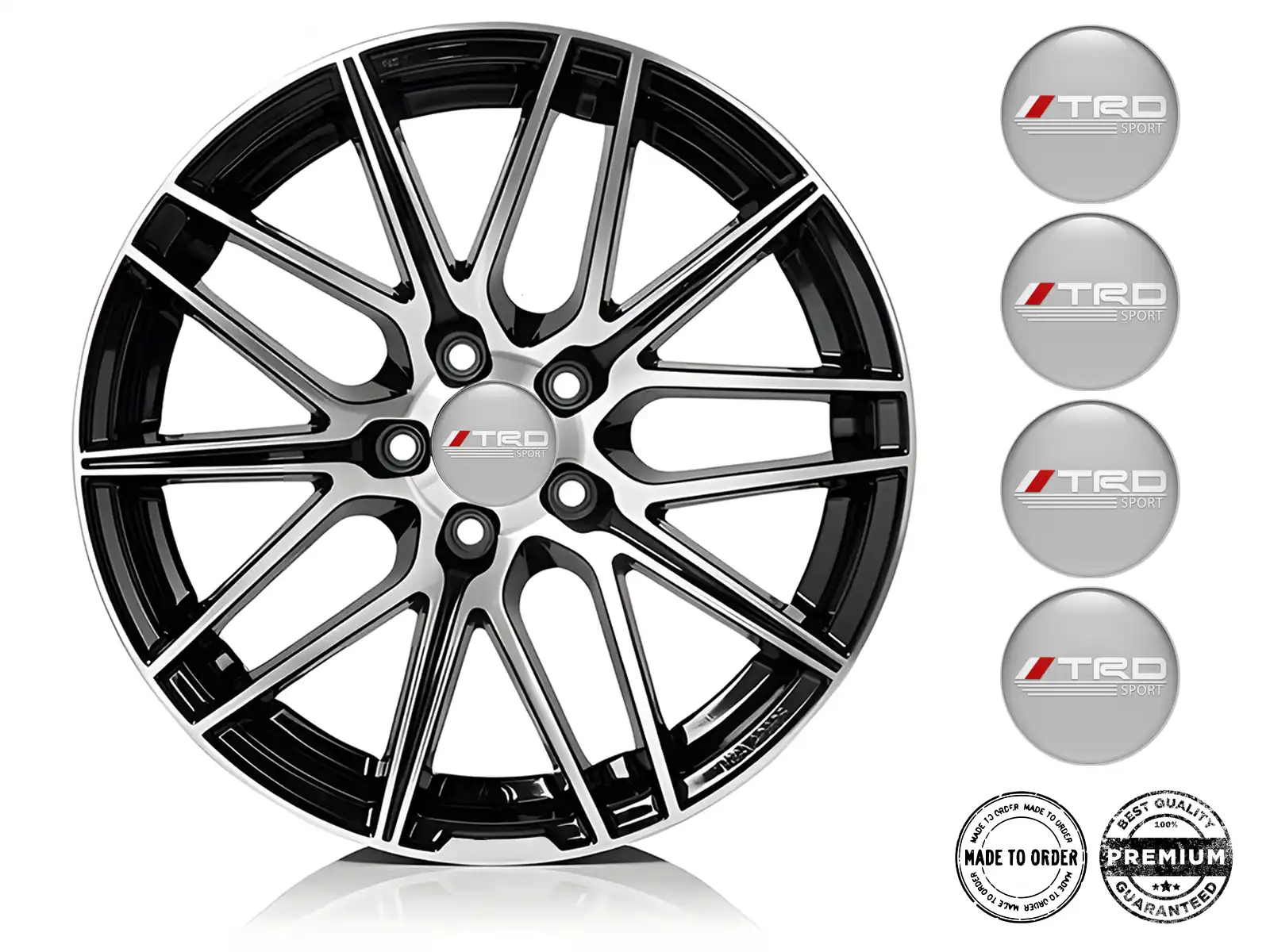 Toyota TRD Pegatinas Bombadas Edición Calcomanías Estilo de Silicona